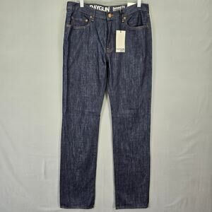 Raygun Blue Jeans NEW Men's 32W 34L Relaxed Fit Straight Leg Denim Classic Zip